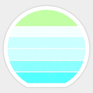 Blue tinted sunset pattern Sticker